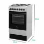 Refurbished Indesit IS5G4PHSS 50cm Single Oven Dual Fuel Cooker Stainless Steel