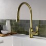 1 Bowl Alexandra Ceramic Sink & Evelyn Brass Pull Out Kitchen Mixer Tap