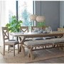 Oak Extendable Dining Table Set with 4 Oak Chairs & 1 Bench - Seats 8 - Pegasus
