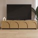Wide Oak Tv Stand with storage and Arch Detail - TV's up to 75" -  Ellie