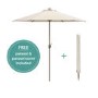 8 Seater Grey Rattan Cube Garden Dining Set - Parasol Included - Fortrose