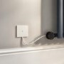 GRADE A1 - Midnight Black Electric Towel Radiator 0.6kW with Wifi Thermostat - H650xW450mm - IPX4 Bathroom Safe