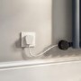 GRADE A1 - Midnight Black Electric Towel Radiator 0.6kW with Wifi Thermostat - H650xW450mm - IPX4 Bathroom Safe