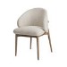 Beige Fabric Dining Chair with Exposed Back - Kori