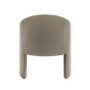 Upholstered Mink Velvet Curved Dining Chair - Kelsey