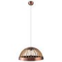 Wood Dome Pendant Light with Copper Finish - Mayfield