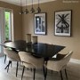 Large Black Wood Dining Table - Seats 6 - Rochelle
